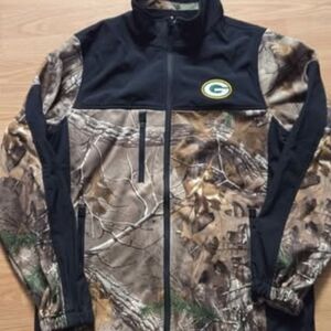 Dunbrooke Realtree Camo GreenBay Packers Circle Hunter Softshell Full-Zip Jacket